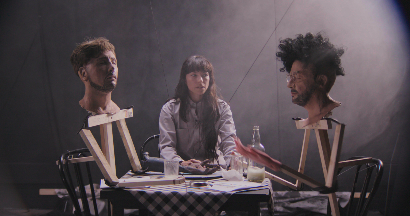 Still from film: The Hyperboreans, León and Cociña (2024) Still from film: The Hyperboreans, León and Cociña (2024)