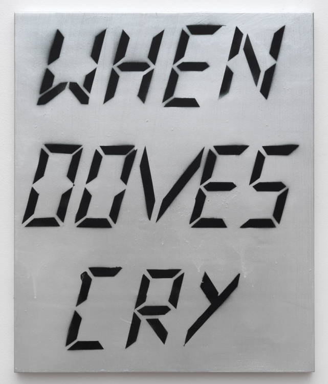 'Dancing in 2020 / 1984: When Doves Cry', 2020
Spraypaint on wood
60 x 50 cm 'Dancing in 2020 / 1984: When Doves Cry', 2020
Spraypaint on wood
60 x 50 cm