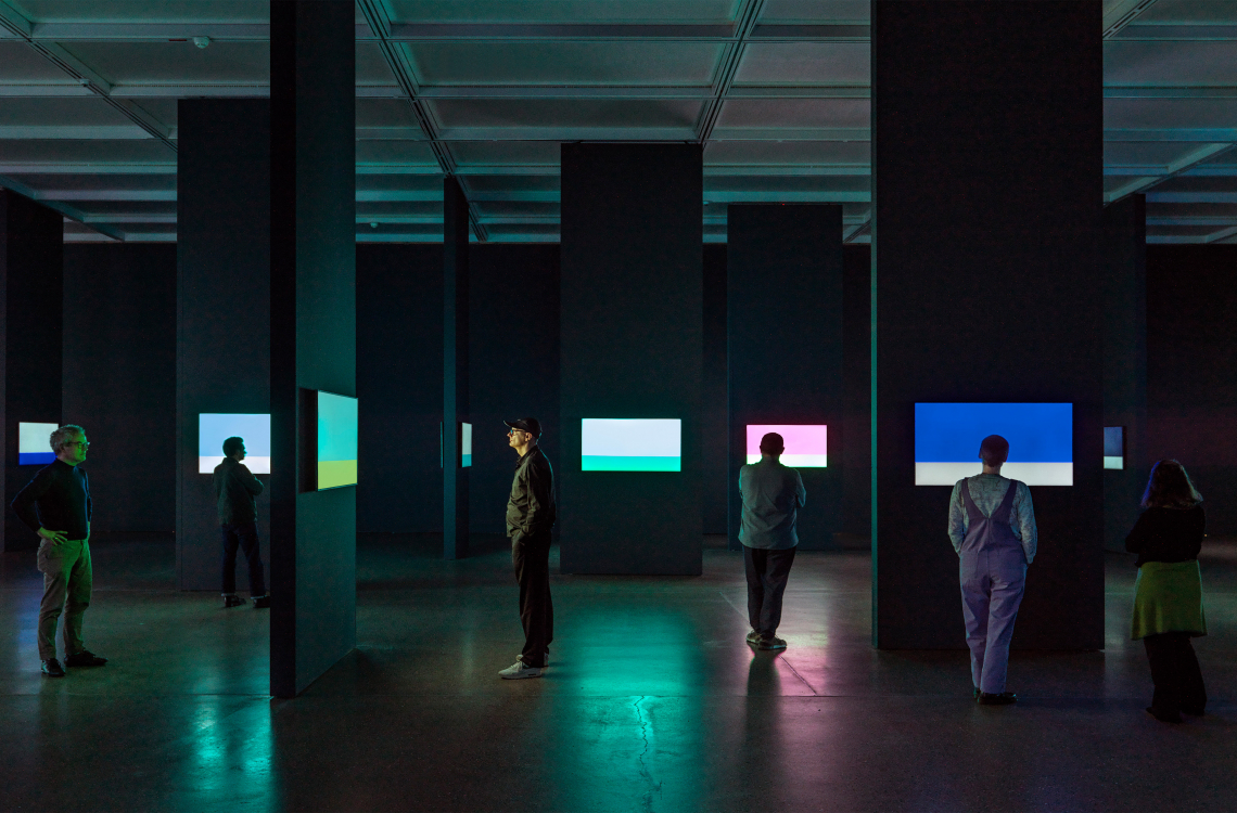 81 Horizon walk-through installation at solo exhibition Color, Code, Communication Museum Folkwang 81 Horizon walk-through installation at solo exhibition Color, Code, Communication Museum Folkwang