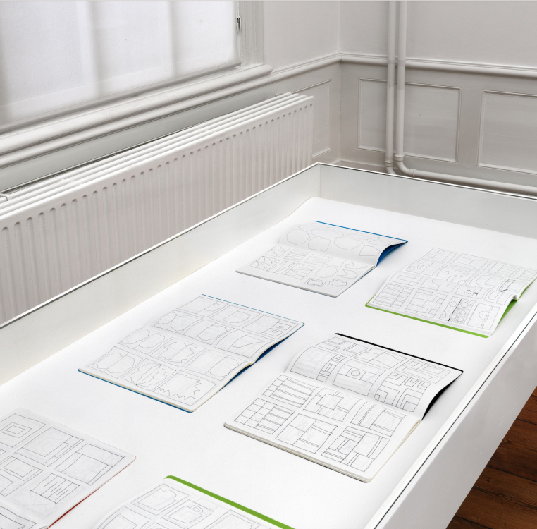 Sketchbooks by Rafaël Rozendaal at exhibition 'Manual' (2024) at Upstream Gallery  Sketchbooks by Rafaël Rozendaal at exhibition 'Manual' (2024) at Upstream Gallery