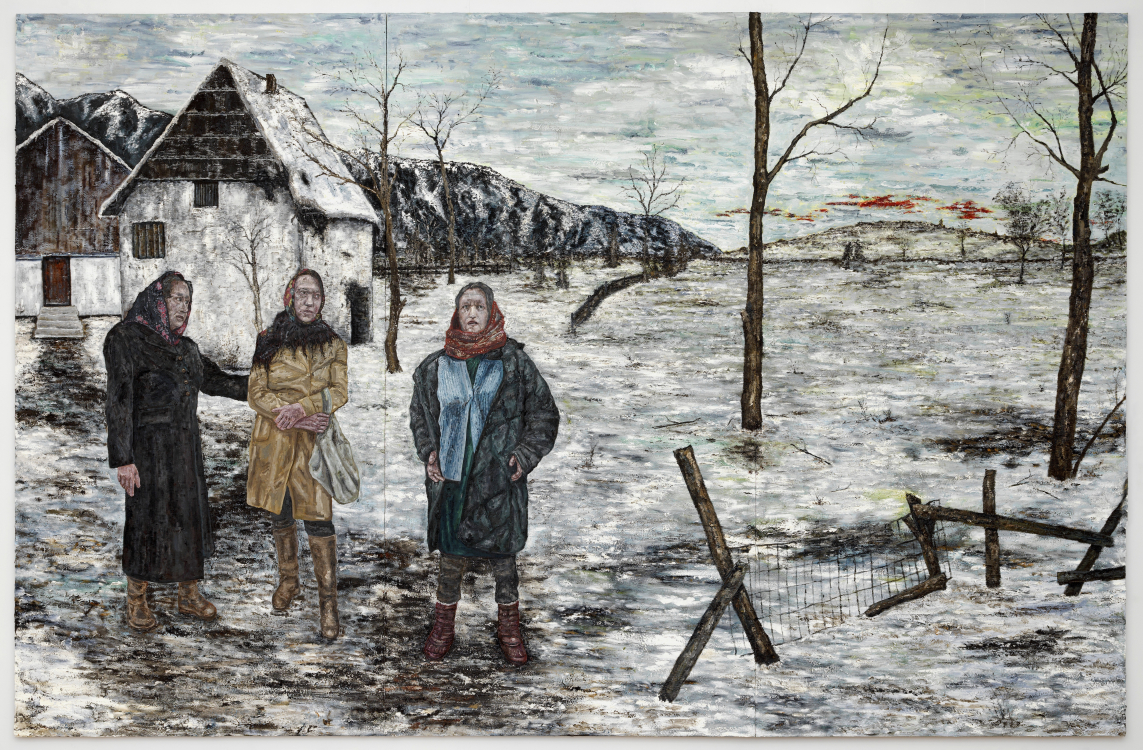 Widows of Srebrenica. Bosnia and Herzegovina 2005, 2020 Oil on linen 340 x 525 cm. Photo: Gert Jan van Rooij Widows of Srebrenica. Bosnia and Herzegovina 2005, 2020 Oil on linen 340 x 525 cm. Photo: Gert Jan van Rooij