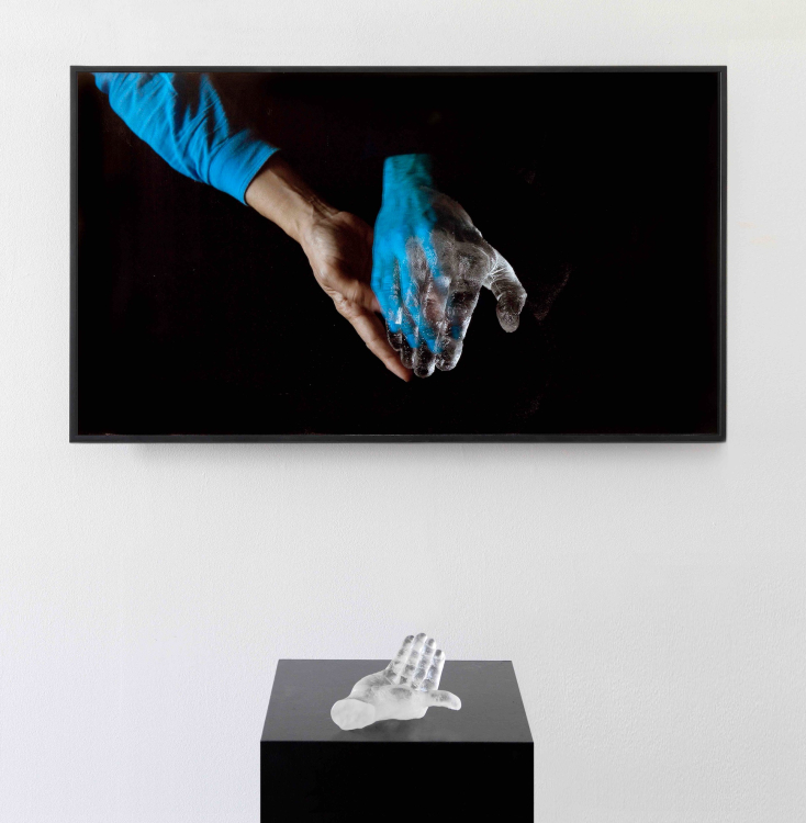 PEDIDA DE MANO/ MARRIAGE PROPOSAL TO AN AI (2023) + Hand: a trace of an experience (I) (2024) by Alicia Framis  PEDIDA DE MANO/ MARRIAGE PROPOSAL TO AN AI (2023) + Hand: a trace of an experience (I) (2024) by Alicia Framis