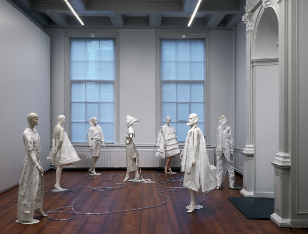 LifeDress collection, 2018. In the exhibition Forbidden Collections at Upstream Gallery. Photo: Gert Jan van Rooij. LifeDress collection, 2018. In the exhibition Forbidden Collections at Upstream Gallery. Photo: Gert Jan van Rooij.