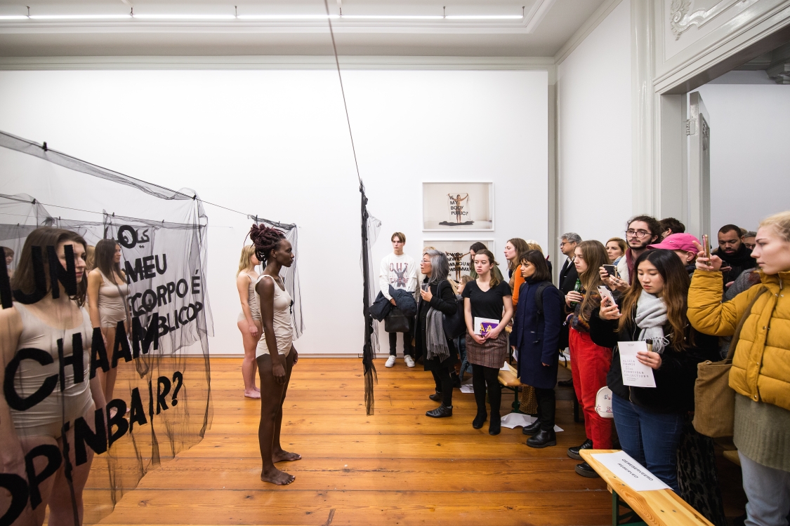Performance Is My Body Public?at Upstream Gallery during Amsterdam Art Weekend 2018. Photo: Maarten Nauw. Performance Is My Body Public?at Upstream Gallery during Amsterdam Art Weekend 2018. Photo: Maarten Nauw.