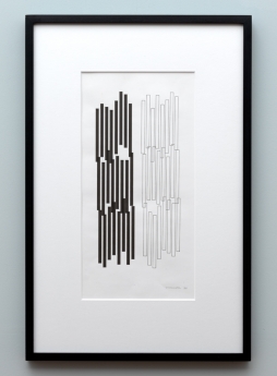 Gotique series (1988). Plotter drawing, ink on paper. In the group exhibition Live and Let Live at Upstream Gallery. Photo: Gert Jan van Rooij. Gotique series (1988). Plotter drawing, ink on paper. In the group exhibition Live and Let Live at Upstream Gallery. Photo: Gert Jan van Rooij.