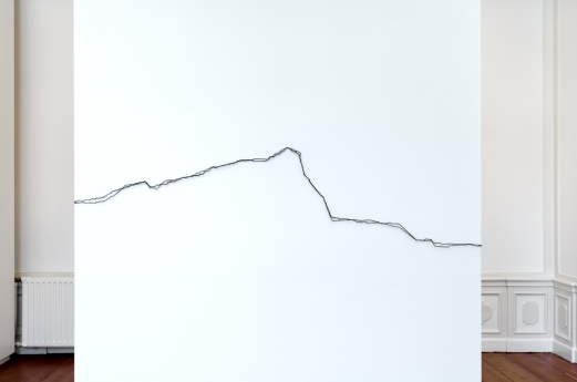 Mount St. Victoire series (2014). Installation with black woolen threads. In the group exhibition Live and Let Live at Upstream Gallery. Photo: Gert Jan van Rooij. Mount St. Victoire series (2014). Installation with black woolen threads. In the group exhibition Live and Let Live at Upstream Gallery. Photo: Gert Jan van Rooij.