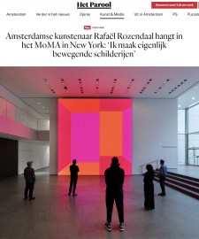 Artikel Het Parool over Rafaël Rozendaal in MoMA